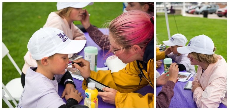 face painting on kids at #endalz traverse city