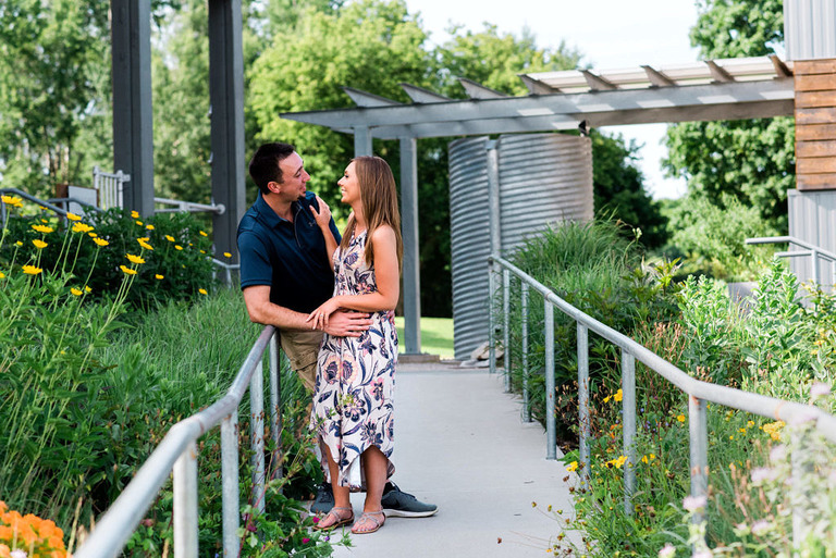 Botanic Gardens Traverse City Engagement couple