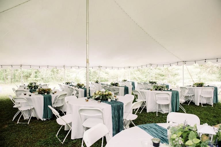 tent decorations at ausable riverview resort
