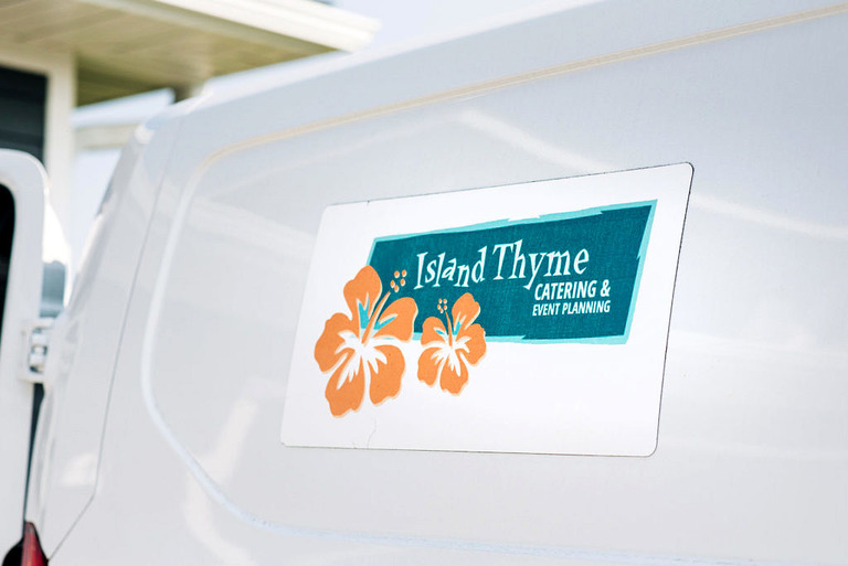 Island Thyme Catering van sign