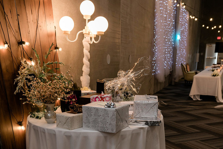 gift table at a wedding