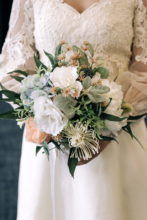 brides silk floral arrangement