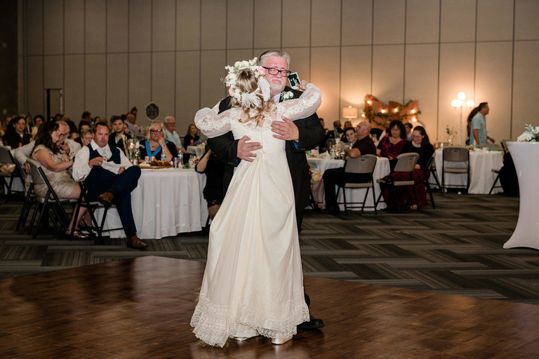 first dance between bride and Dad at a wedding