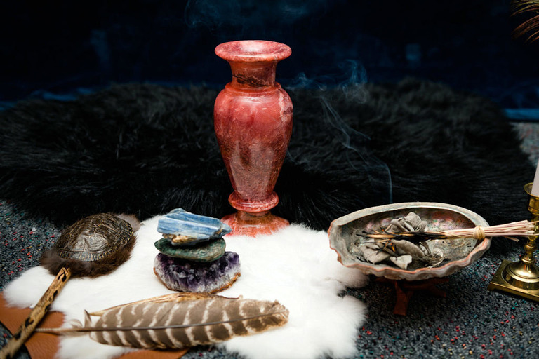 altar items for sacred healing meditation