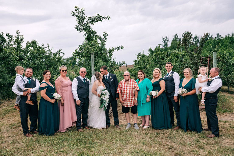 a wedding family group photo large
