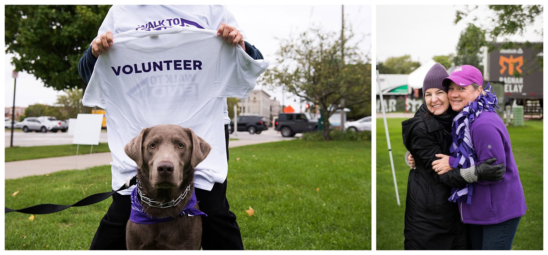 volunteers at an alzheimers walk