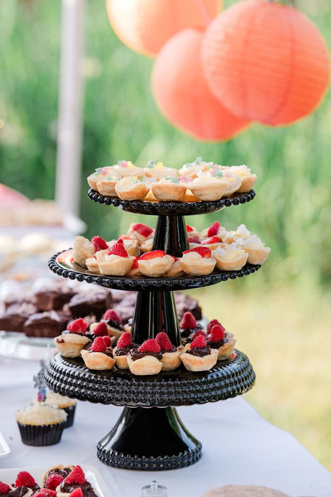 sweet treats made by guests displayed