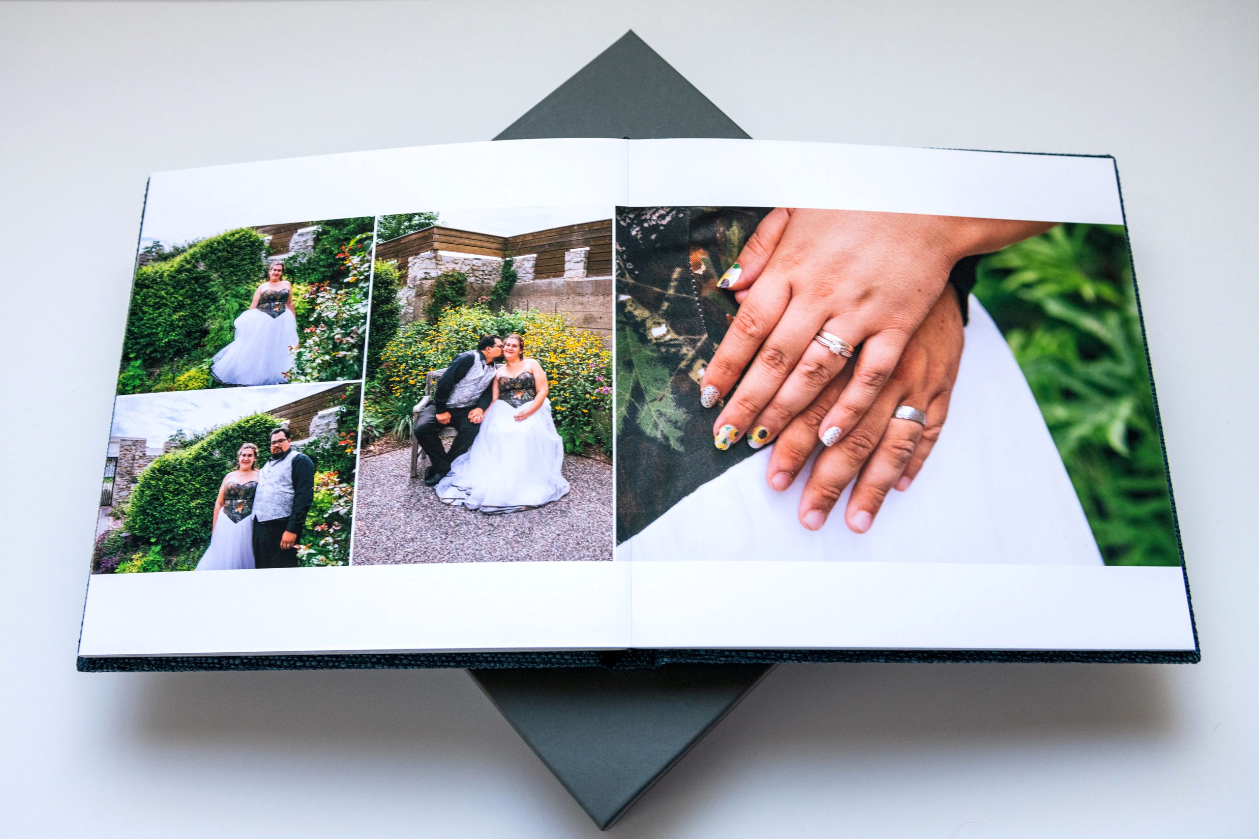 A finished photo album for a client of karunaphoto